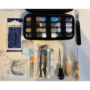 New Upholstery Repair Kit, 48pcs Leather Sewing Kit with Upholstery Thread.